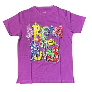 Break the rules tee Sz Various muti colors